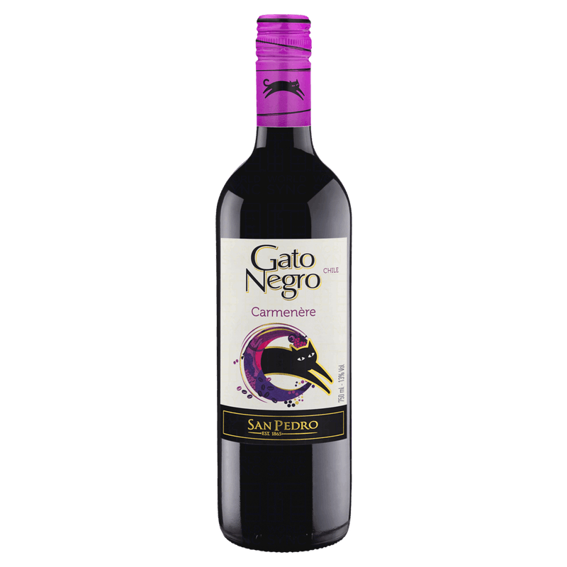 Vinho-Chileno-Tinto-Seco-San-Pedro-Gato-Negro-Carmenere-Valle-Central-Garrafa-750ml