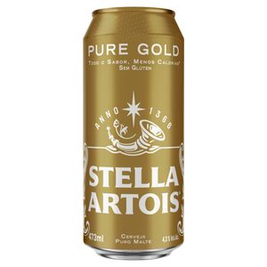 Cerveja Puro Malte Pure Gold sem Glúten Stella Artois Lata 473ml