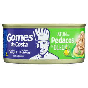 Atum em Pedaços em Óleo Gomes da Costa Lata 120g