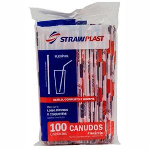 Canudo Strawplast Descartavel Sachet pe 100un