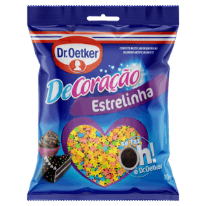 Confeito Estrelinha Baunilha Dr. Oetker DeCoração Pacote 80g