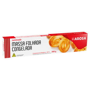 Massa Folhada Laminada Congelada Arosa Pacote 300g