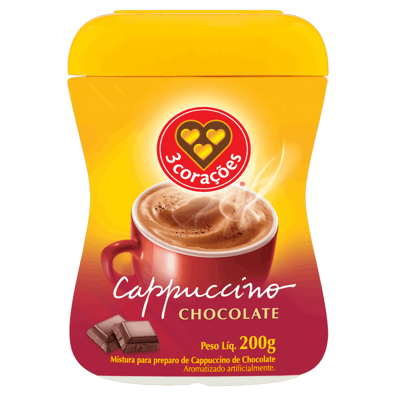 Cappuccino-Soluvel-Chocolate-3-Coracoes-Pote-200g