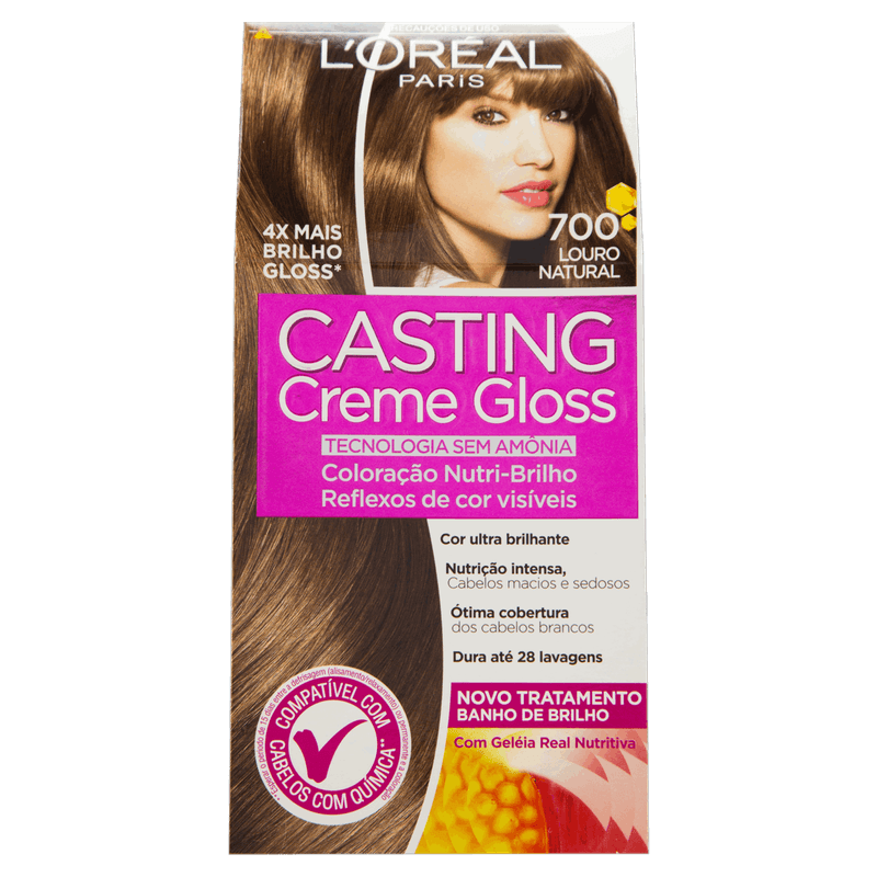 Kit Coloração Creme 700 Louro Natural L´oréal Paris Casting Gloss