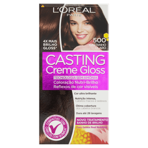 Kit Coloração Creme 500 Castanho Claro L´oréal Paris Casting Gloss