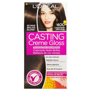 Kit Coloração Creme 400 Castanho Natural L´oréal Paris Casting Gloss