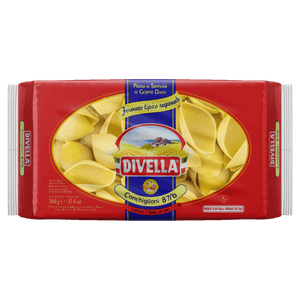 Macarrão de Sêmola de Trigo Grano Duro Conchiglioni 87 Divella Pacote 500g