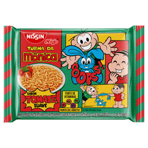 Macarrão Instantâneo Lámen Tomate Suave Turma da Mônica Nissin Miojo Pacote 85g