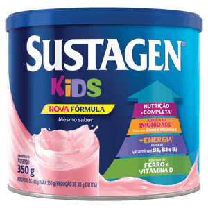 Pó para Preparo de Bebida Morango Sustagen Kids Lata 350g