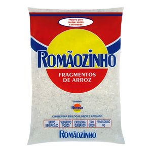 Arroz Branco Quebrado Tipo Único Romãozinho Pacote 1kg