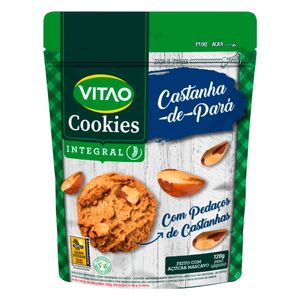 Biscoito Cookie Integral Castanha-do-Pará Vitao Pacote 120g