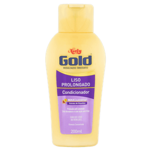 Condicionador Niely Gold Liso Prolongado Frasco 200ml