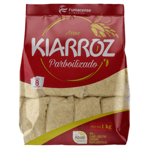 Arroz Parboilizado Tipo 1 Kiarroz Pacote 1kg 8 Unidades