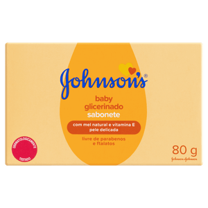 Sabonete Barra Glicerinado Johnson´s Baby Caixa 80g