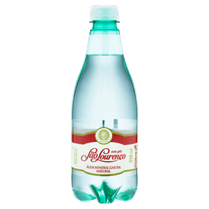 Água Mineral Natural com Gás São Lourenço Garrafa 510ml