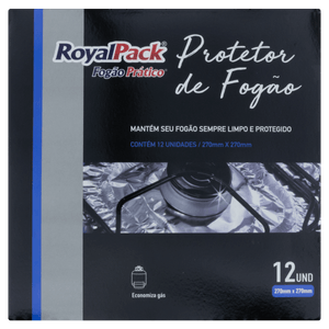 Protetor para Fogão RoyalPack Fogão Prático 270mm x 270mm 12 Unidades