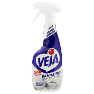 Desinfetante Banheiro Tira-Limo Veja X-14 Frasco 500ml Borrifador