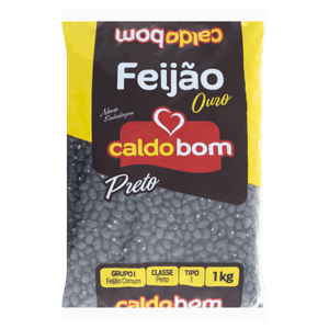 Feijão Preto Tipo 1 Caldo Bom Ouro Pacote 1kg