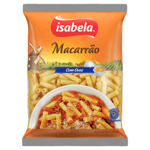 Macarrão de Sêmola com Ovos Rigatoni Isabela Pacote 500g