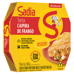 Torta Frango, Palmito, Milho e Requeijão com Massa de Iogurte Sadia Caixa 500g