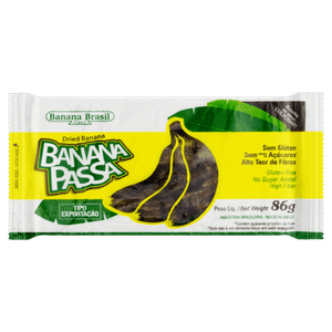 Banana-Passa Exportação Banana Brasil Pacote 86g