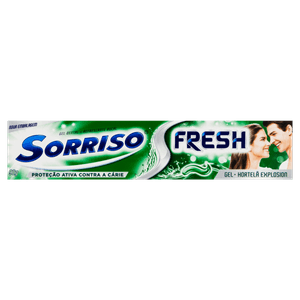 Gel Dental Hortelã Explosion Sorriso Fresh Caixa 90g