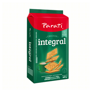 Biscoito Cracker Integral Parati Pacote 400g 2 Unidades