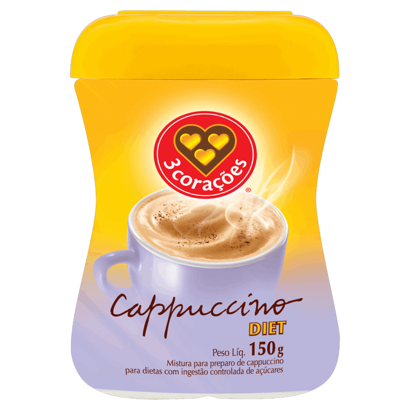 Cappuccino-Soluvel-Diet-3-Coracoes-Pote-150g