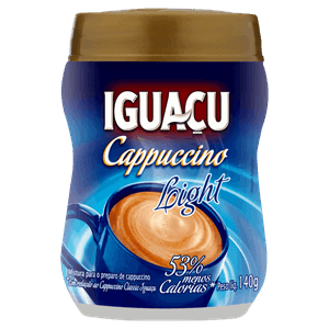 Cappuccino Solúvel Light Iguaçu Pote 140g