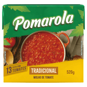 Molho de Tomate Tradicional Pomarola Caixa 520g