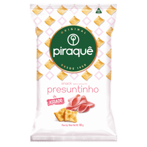 Biscoito Salgadinho Presuntinho Piraquê Pacote 100g