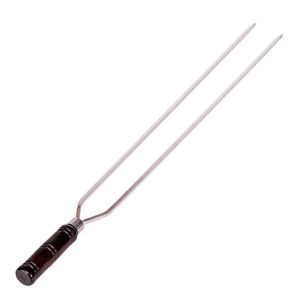 Espeto Adm Aluminio Duplo Cabo Madeira 70cm 1un