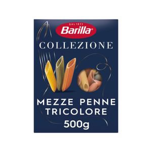 Macarrão Grano Duro Tricolore Mezze Penne 170 Barilla Collezione Caixa 500g