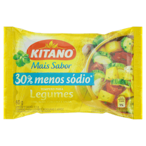 Tempero Pó para Legumes Kitano Pacote 60g 12 Unidades