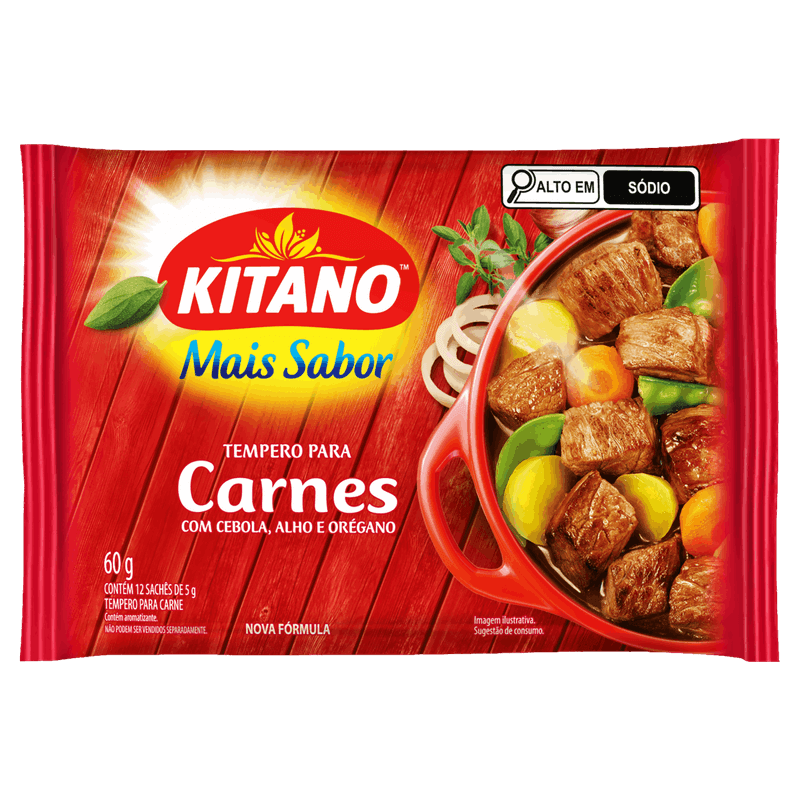 Tempero-Po-para-Carnes-Cebola-Alho-e-Oregano-Mais-Sabor-Kitano-Pacote-60g-12-Unidades