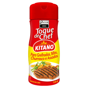 Tempero para Grelhados, Bifes, Churrascos e Assados Toque de Chef Kitano Frasco 120g