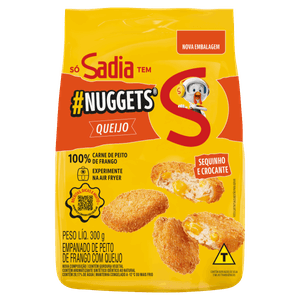 Empanado de Frango Queijo Sadia Nuggets Pacote 300g