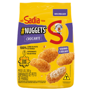 Empanado de Frango Crocante Sadia Nuggets Pacote 300g