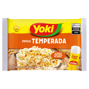 Pipoca para Micro-Ondas Temperada com Toque de Chef Yoki Pacote 100g