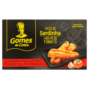 Filé de Sardinha ao Molho de Tomate Gomes da Costa Caixa 85g