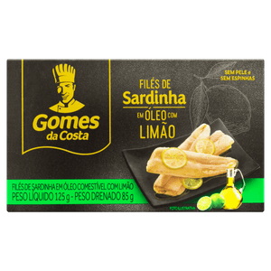 Filé de Sardinha com Óleo com Limão Gomes da Costa Caixa 85g