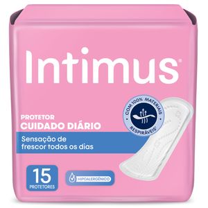 Protetor Diário sem Abas Intimus Cuidado Diário Pacote 15 Unidades