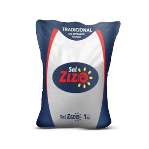 Sal Refinado Tradicional Zizo Pacote 1kg