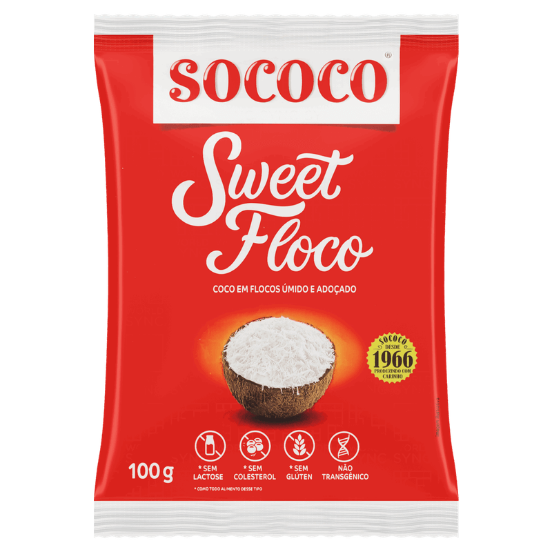 Coco-Ralado-Umido-Adocado-em-Flocos-Sococo-Sweet-Floco-Pacote-100g