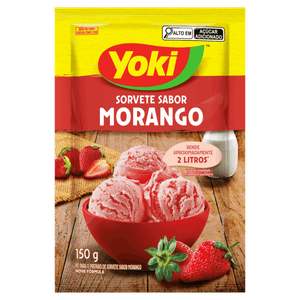 Pó para Sorvete Morango Yoki Pacote 150g