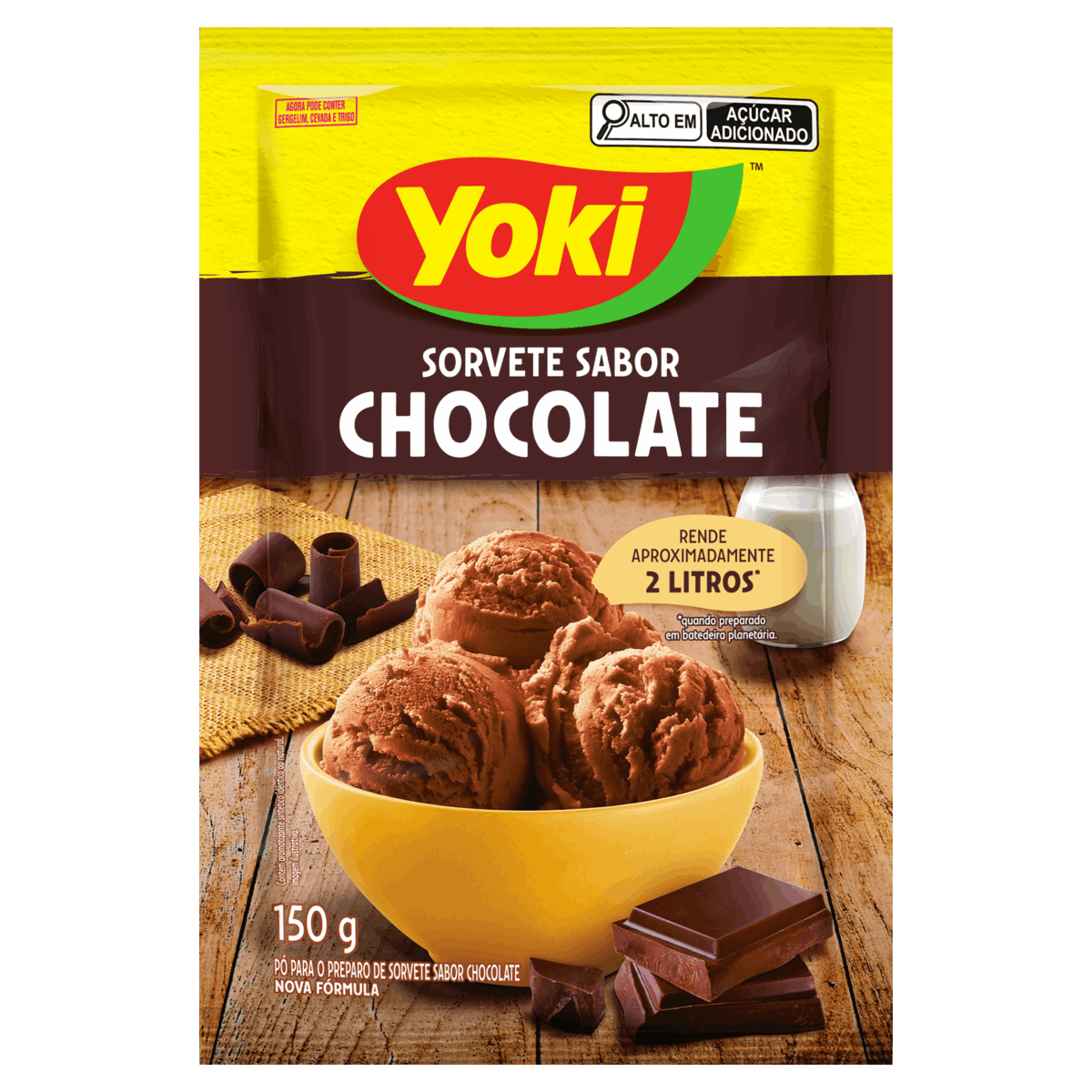 Pó para Sorvete Yoki Chocolate 150g