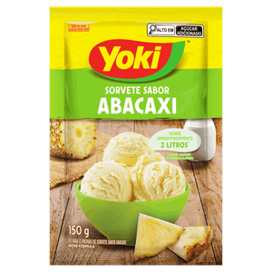 Pó para Sorvete Abacaxi Yoki Pacote 150g