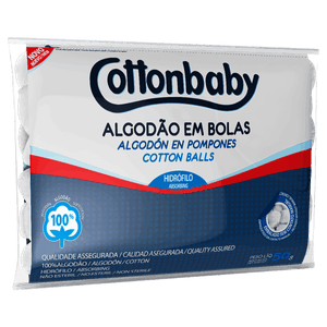 Algodão em Bolas Hidrófilo Cottonbaby Pacote 50g