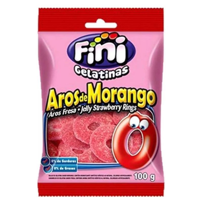 Bala-de-Gelatina-Aros-de-Morango-Fini-Pacote-100g