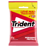 Pack Goma de Mascar Morango Zero Açúcar Trident Pacote 32g 4 Unidades Leve Mais Pague Menos